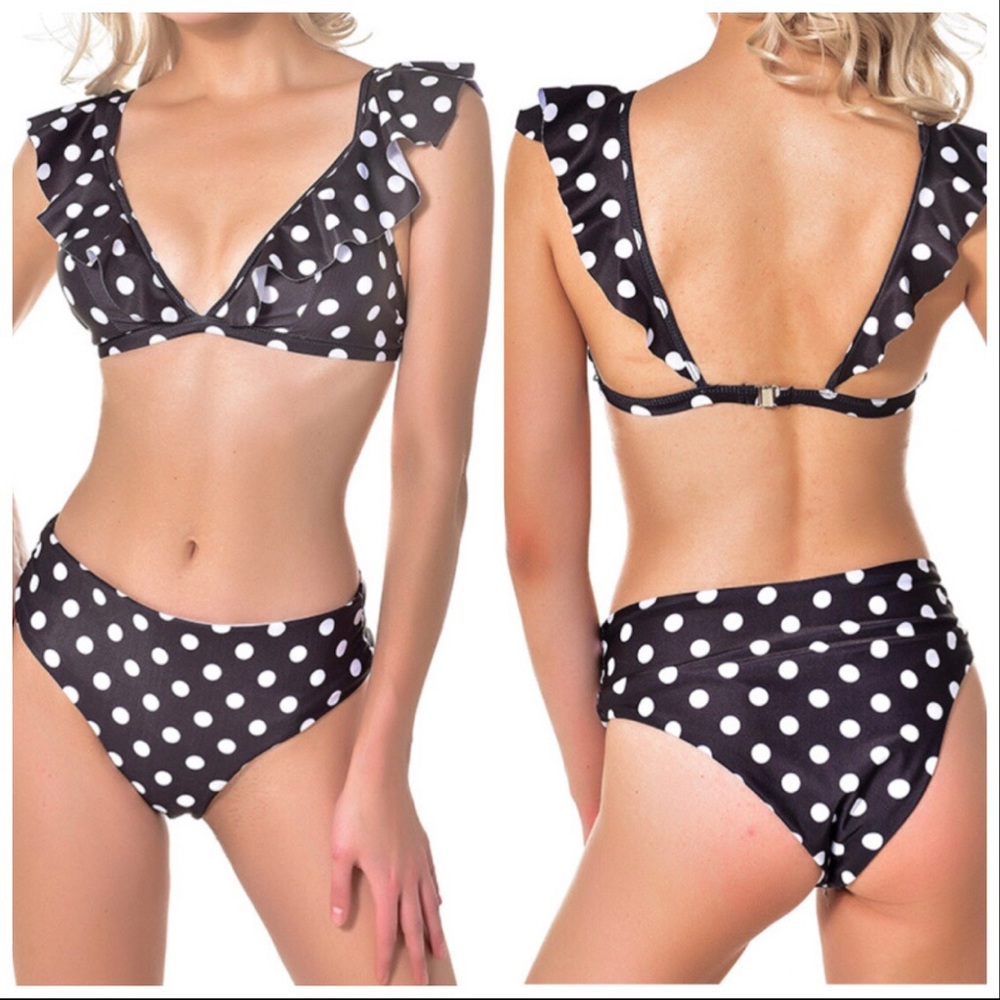BLACK POLKA BIKINI SWIMSUIT - Bikini